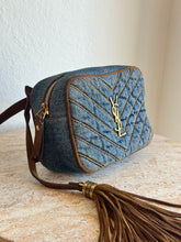 Load image into Gallery viewer, YSL - Chevron Quilted Denim Lou Belt Bag - Denim - Mini - RRP$1,765