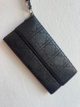 Load image into Gallery viewer, Christian Dior - Cannage Studded Leather Long Wallet/Clutch Bag - Black - S
