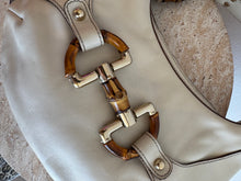 Load image into Gallery viewer, Vintage Gucci - Amalfi Bamboo Horsebit Hobo Bag - Ivory - S