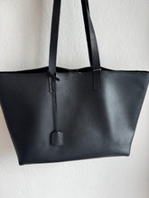 Load image into Gallery viewer, (as is) Saint Laurent - Supple East West Tote Bag w Scarf - Black - Med - RRP - $2320