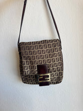 Load image into Gallery viewer, Vintage Fendi - Zucchino Canvas Leather Shoulder Bag - Brown - S