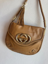 Load image into Gallery viewer, Gucci - Britt Tassel Flap Hobo Bag - Tan - M