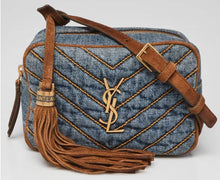 Load image into Gallery viewer, YSL - Chevron Quilted Denim Lou Belt Bag - Denim - Mini - RRP$1,765