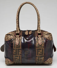 Load image into Gallery viewer, Fendi - Zucca Mixed Media Coated Canvas Boston Bag - Black - M