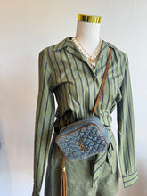 Load image into Gallery viewer, YSL - Chevron Quilted Denim Lou Belt Bag - Denim - Mini - RRP$1,765