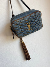 Load image into Gallery viewer, YSL - Chevron Quilted Denim Lou Belt Bag - Denim - Mini - RRP$1,765