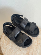 Load image into Gallery viewer, Prada - Padded Nappa Leather Sandal - Black - 38.5 - RRP$1800