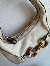 Load image into Gallery viewer, Vintage Gucci - Amalfi Bamboo Horsebit Hobo Bag - Ivory - S
