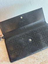 Load image into Gallery viewer, Christian Dior - Cannage Studded Leather Long Wallet/Clutch Bag - Black - S