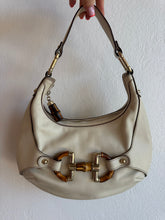 Load image into Gallery viewer, Vintage Gucci - Amalfi Bamboo Horsebit Hobo Bag - Ivory - S