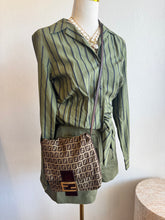 Load image into Gallery viewer, Vintage Fendi - Zucchino Canvas Leather Shoulder Bag - Brown - S