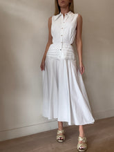 Load image into Gallery viewer, Acler - Hayworth Cotton Halter Midi Dress - White - 12(has been taken in)