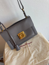 Load image into Gallery viewer, Salvatore Ferragamo - Aileen Leather Shoulder Bag - Dusty Grey - S