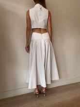 Load image into Gallery viewer, Acler - Hayworth Cotton Halter Midi Dress - White - 12(has been taken in)