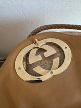 Load image into Gallery viewer, Gucci - Britt Tassel Flap Hobo Bag - Tan - M