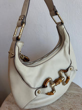 Load image into Gallery viewer, Vintage Gucci - Amalfi Bamboo Horsebit Hobo Bag - Ivory - S