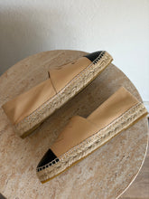 Load image into Gallery viewer, Chanel - Lambskin Espadrilles - Beige/Black - 37 - RRP$1460