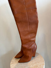 Load image into Gallery viewer, Saint Laurent - Niki Leather Thigh High Boots - Brown - 40