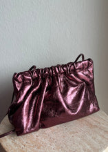 Load image into Gallery viewer, A-Esque - Puffa Metalic Clutch - Purple - S- New w dust bag- RRP$700
