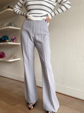 Load image into Gallery viewer, Alex Perry - Marden Stretch Crepe Flare Pants - Grey/Lilac - 10 - NWT