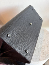 Load image into Gallery viewer, Saint Laurent - Sac De Jour Large Croc Embossed Leather Bag - Black - L