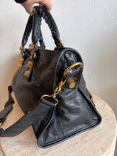 Load image into Gallery viewer, Balenciaga - Motorcycle City Bag - Black w Gold Hardware- M