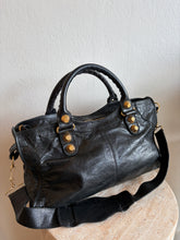 Load image into Gallery viewer, Balenciaga - Motorcycle City Bag - Black w Gold Hardware- M