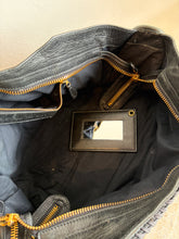 Load image into Gallery viewer, Balenciaga - Motorcycle City Bag - Black w Gold Hardware- M