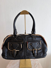 Load image into Gallery viewer, Burberry - Two Front Pocket Satchel Bag - Dark Brown- S