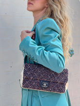 Load image into Gallery viewer, Chanel - Matelasse Bag - Tweed Red/Navy - S