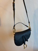Load image into Gallery viewer, Dior - Saddle Bag - Black Grained Calfskin Leather- Mini - RRP$6400