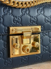 Load image into Gallery viewer, Gucci - Guccisima Leather Padlock Shoulder Bag - Navy - S - RRP$