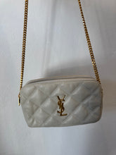 Load image into Gallery viewer, YSL - Grained Lambskin Quilted Mini Becky Double Zip BagCrossbody - Off White - S