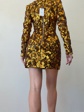 Load image into Gallery viewer, Balmain Paris - Embellished LS Mini Dress - Gold - 40