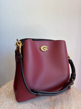 Load image into Gallery viewer, Coach - Willow Leather Bucket Bag - Oxblood/Burgundy - S