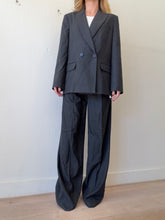 Load image into Gallery viewer, Rebecca Vallance - Harri Blazer & Wide Leg Suit - Grey Pinstripe - 10 - NWT - RRP$1398