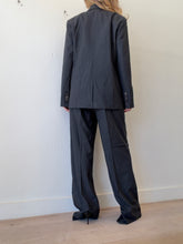 Load image into Gallery viewer, Rebecca Vallance - Harri Blazer & Wide Leg Suit - Grey Pinstripe - 10 - NWT - RRP$1398
