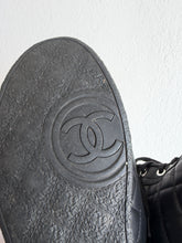 Load image into Gallery viewer, Chanel - Quilted Leather Hightop Sneakers - Black - 37.5