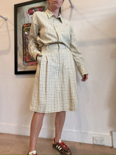 Load image into Gallery viewer, Oroton - Pleat Check Shirt and shorts set - Yellow - 8/10 - RRP$798