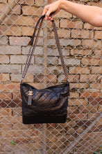 Load image into Gallery viewer, Chanel - Gabrielle Quilted Aged Calfskin Hobo Bag - Black - M