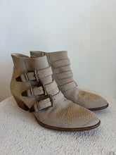 Load image into Gallery viewer, Chloe - Susanna Biker Ankle Boots - Grey - 38.5