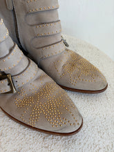 Load image into Gallery viewer, Chloe - Susanna Biker Ankle Boots - Grey - 38.5