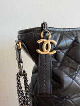 Load image into Gallery viewer, Chanel - Gabrielle Quilted Aged Calfskin Hobo Bag - Black - M
