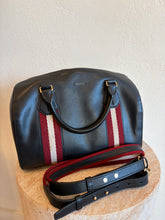 Load image into Gallery viewer, Bally - Boston Leather Bag - Black/ Red & Cream - S - RRP$1624
