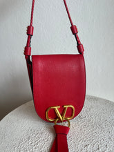 Load image into Gallery viewer, Valentino - Pru Leather Vring Crossbody Bag - Red - S