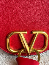 Load image into Gallery viewer, Valentino - Pru Leather Vring Crossbody Bag - Red - S