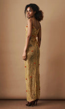Load image into Gallery viewer, Aurela Hoxha - Honey Bloom Cherry Crystal Corset Beaded Dress - Honey - M - RRP$2190