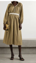 Load image into Gallery viewer, Zimmermann - Cassia Crinkle Shirt Midi Dress - Olive Green - 1 - bnwt - RRP$595