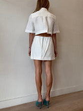 Load image into Gallery viewer, Aje - Mirrors SS Shirt Top &amp; Mini Skirt Set - White - 10 - RRP$690
