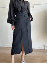 Load image into Gallery viewer, Acne Studios - Deconstructed tailored maxi skirt - Black - 34
